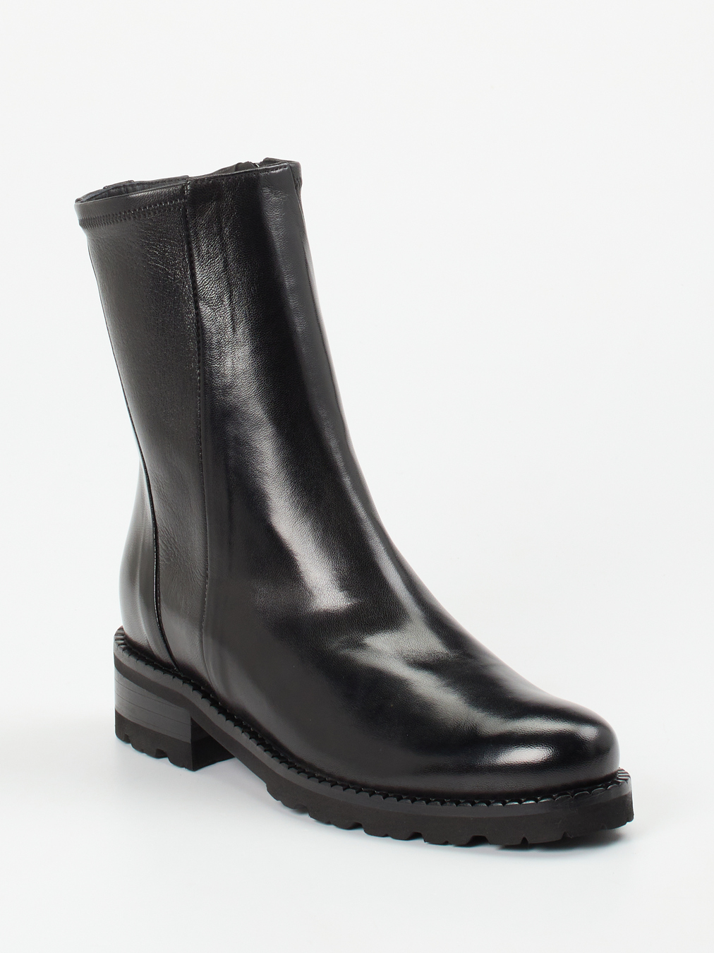 Konstantin Starke – Stiefelette aus Lammleder schwarz