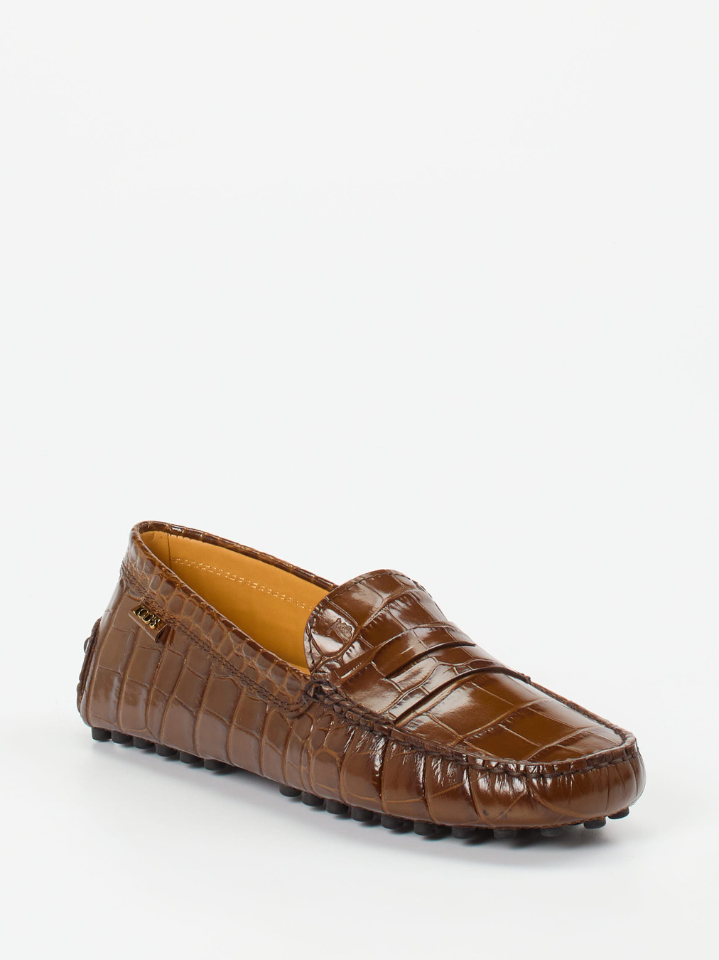 Tod's – Loafer aus geprägtem Leder in Braun