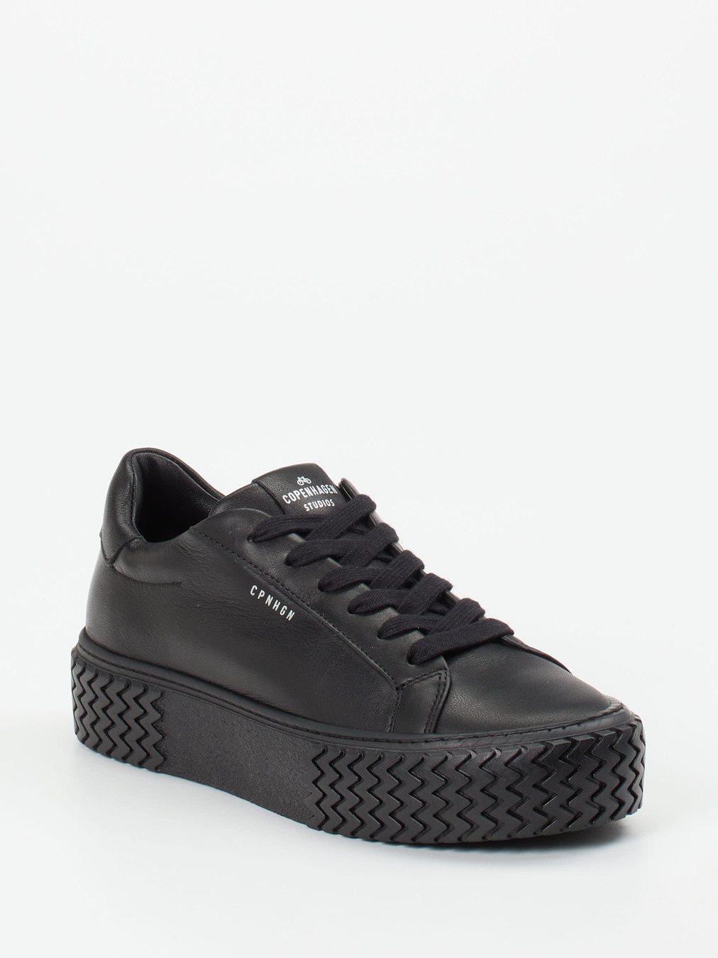 Copenhagen – Plateau-Sneaker aus Nubukleder Schwarz