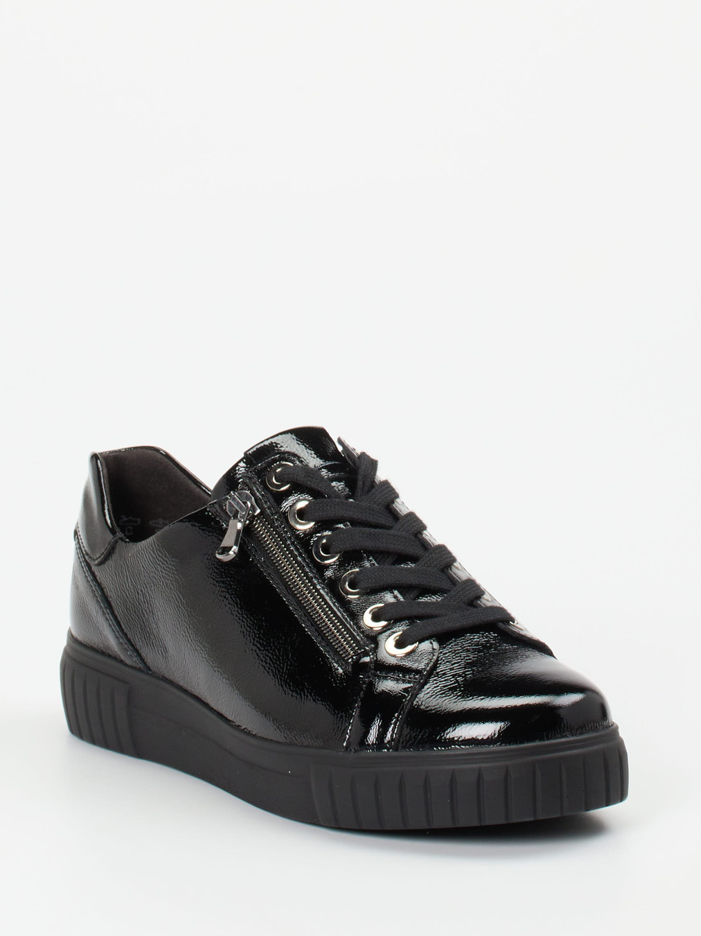 Semler – Sneaker aus Lackleder in Schwarz
