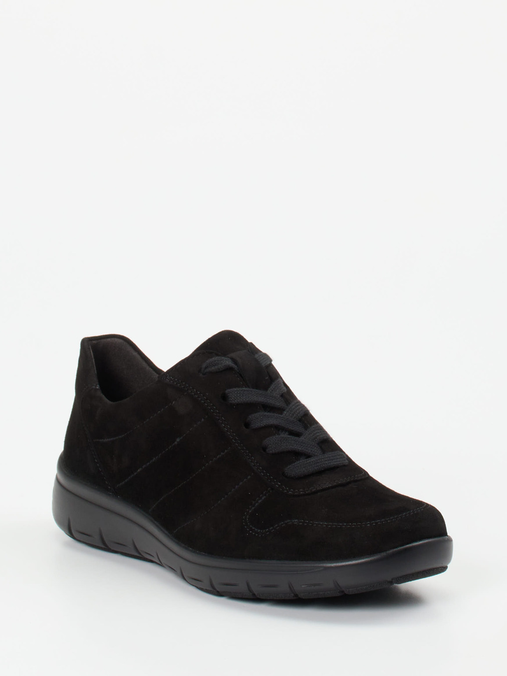 Semler – Bequem-Sneaker aus Veloursleder schwarz