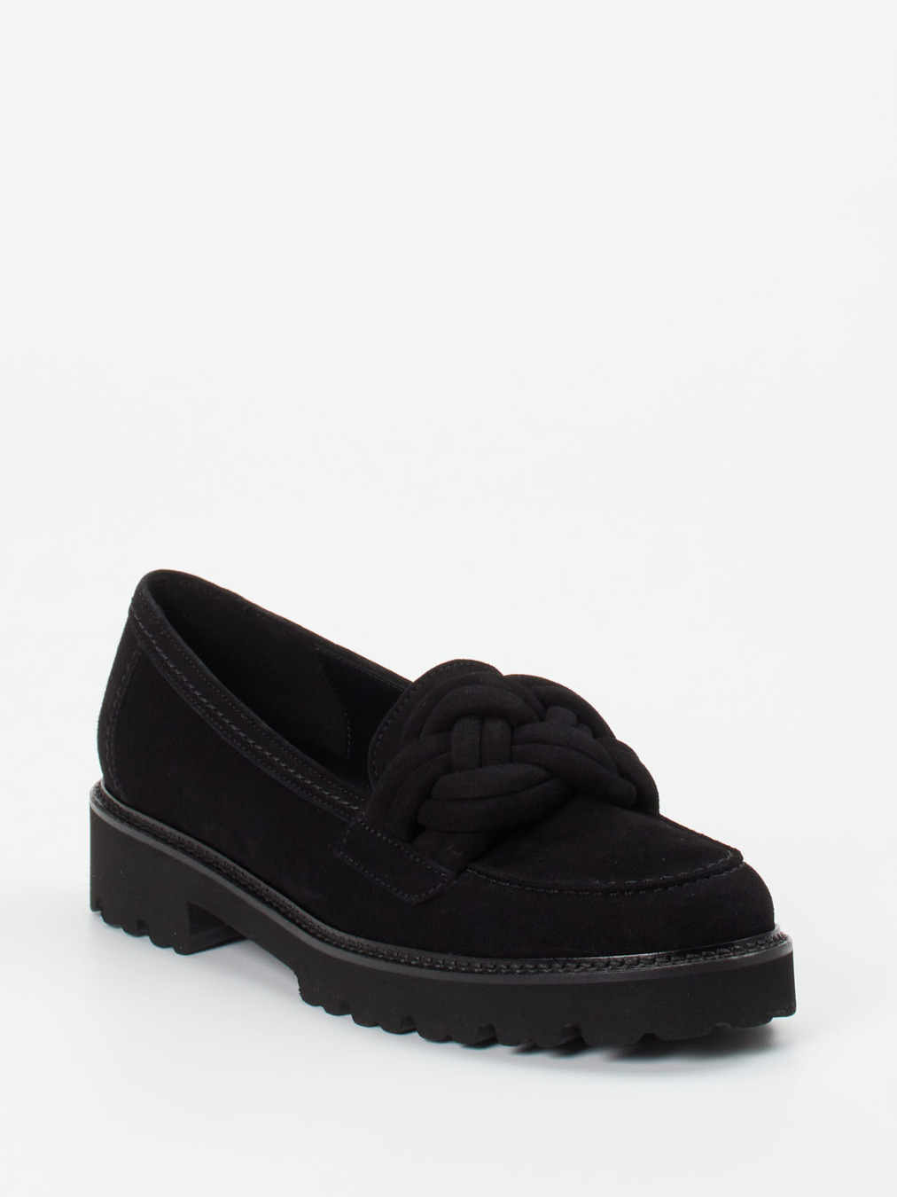 Gabor – Chunky Loafer aus Veloursleder Schwarz