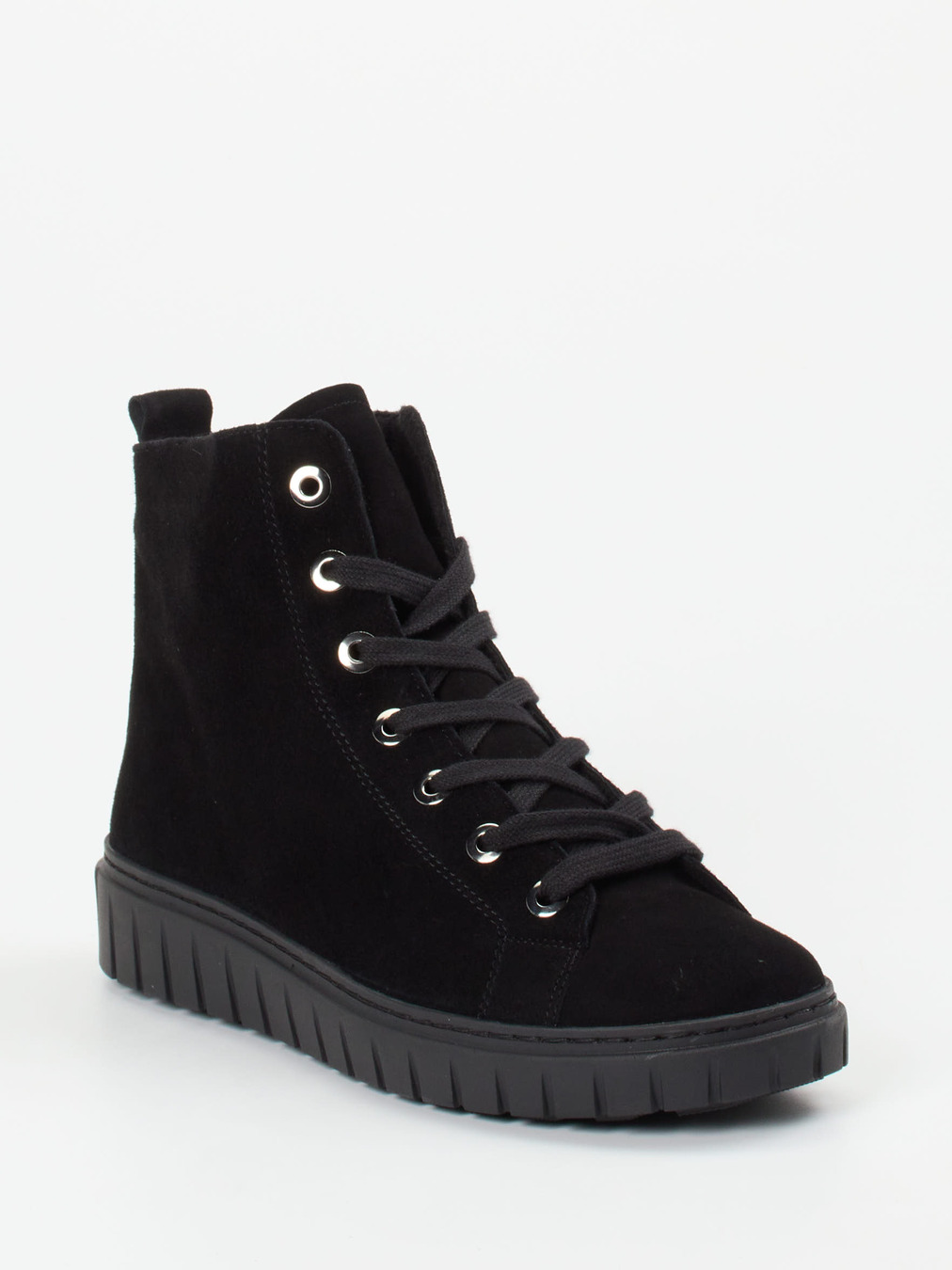 Semler – Schnürboots aus Veloursleder schwarz