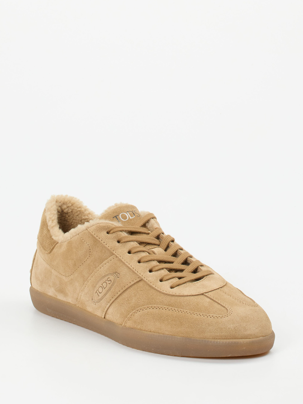 Tod's – Sneaker aus Veloursleder mit Lammfellfutter