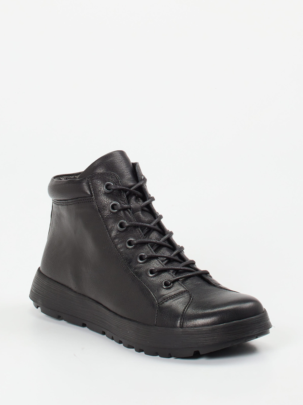 Think – Schnürboots aus Ziegenleder schwarz