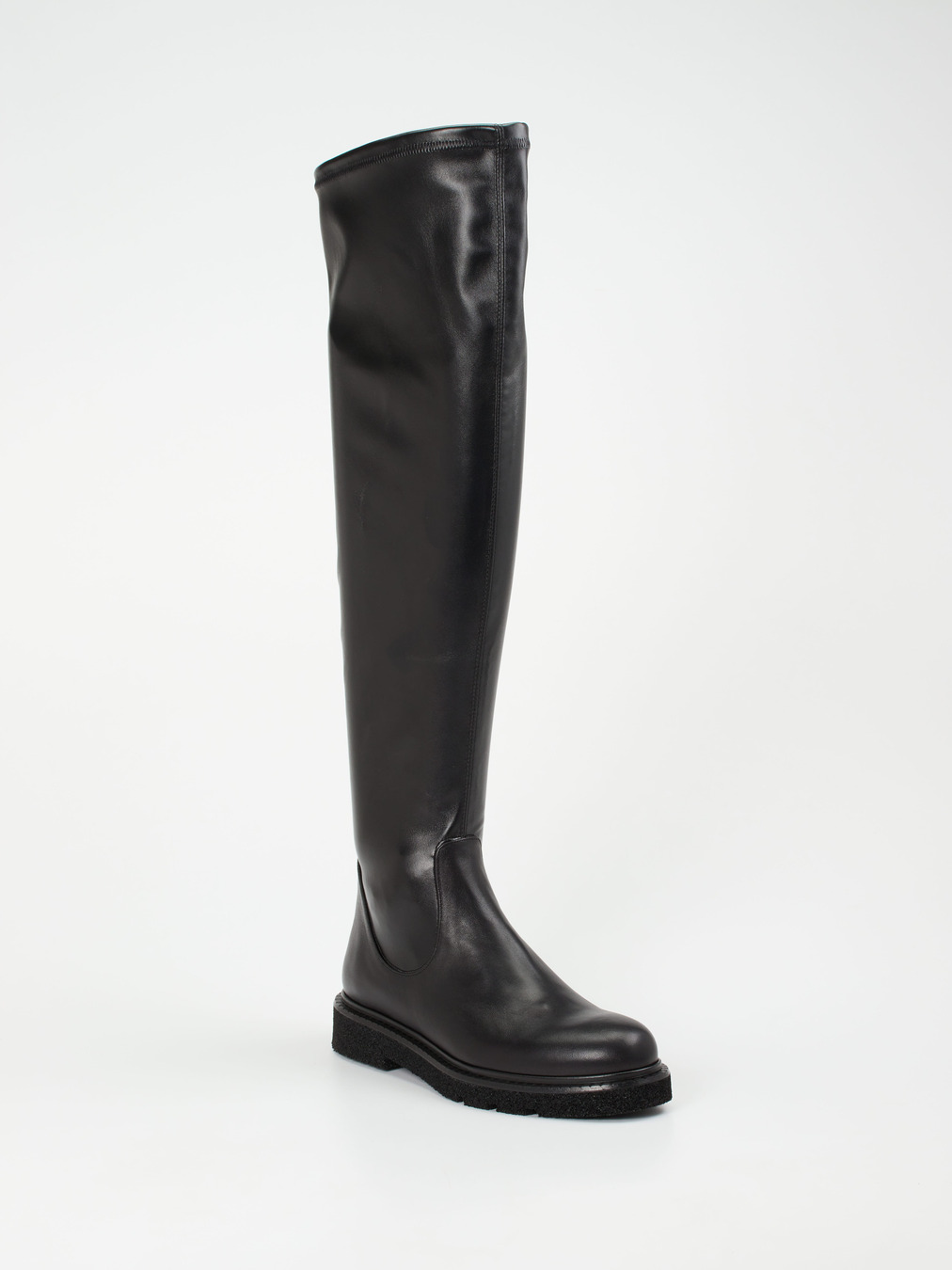 Konstantin Starke – Overknee-Stiefel aus Lammleder schwarz