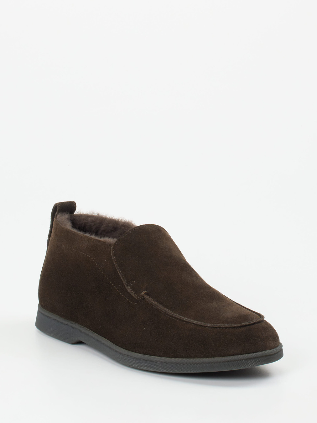 Henderson – Hausschuh aus Veloursleder dunkelbraun