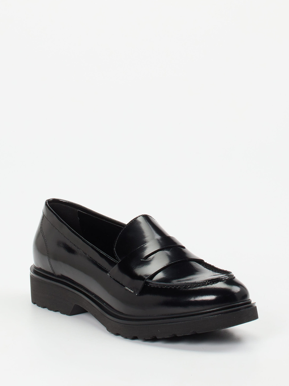 Konstantin Starke – Loafer aus Hochglanzleder schwarz