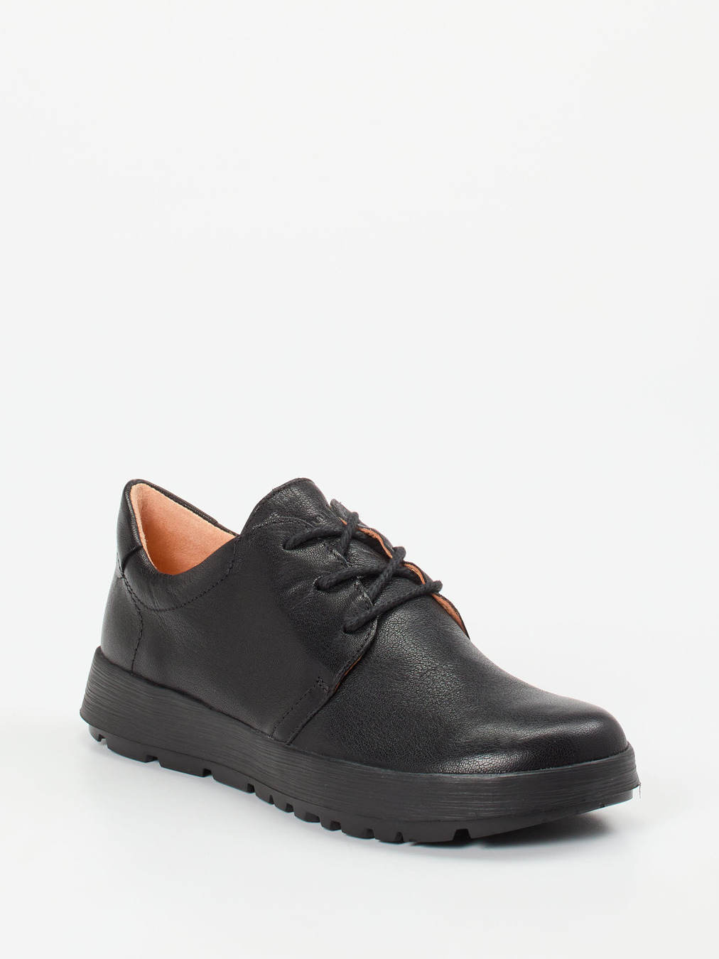 Think – Schnürschuh aus Lammleder schwarz