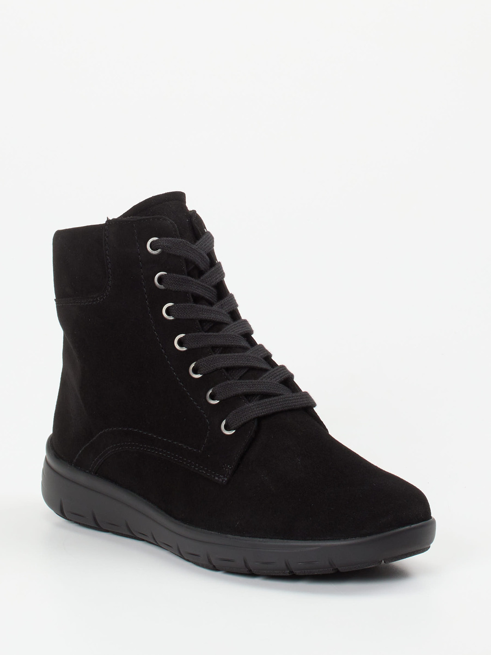 Semler – Schnürboots aus Veloursleder schwarz