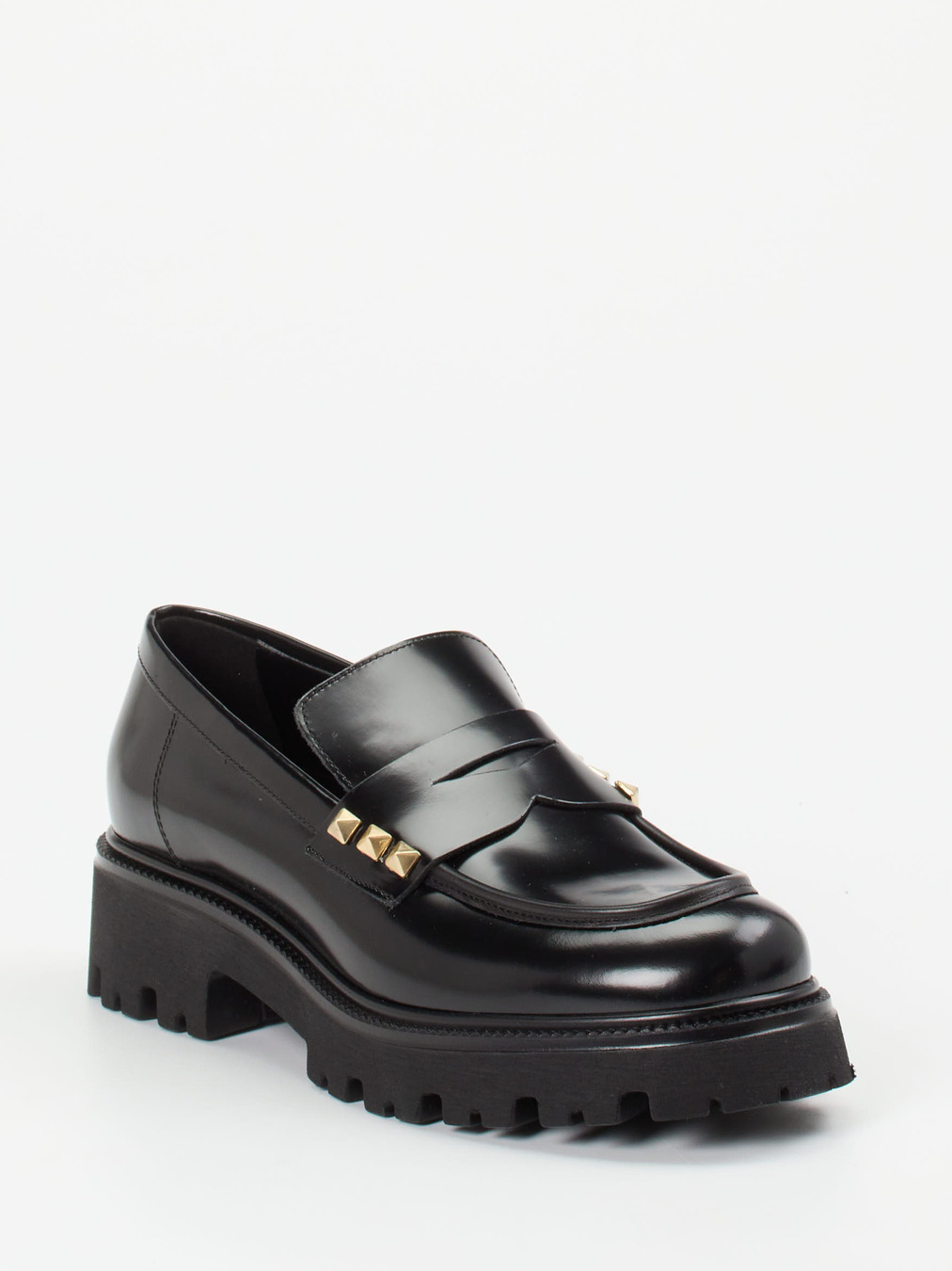 Konstantin Starke – Chunky Loafer aus Hochglanzleder Schwarz