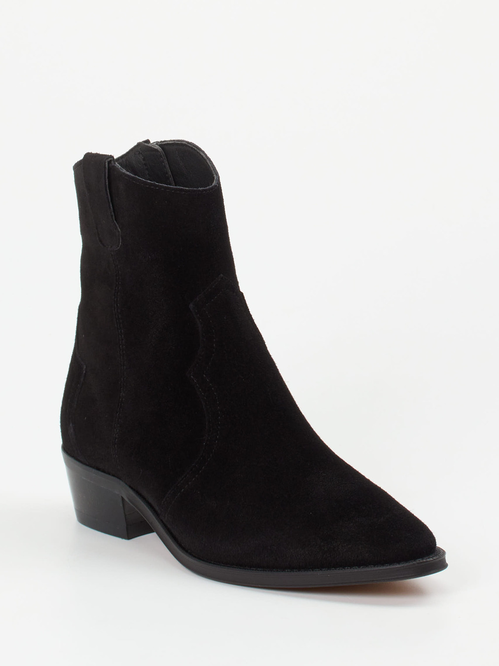 Ralph Harrison – Western-Stiefelette aus Veloursleder schwarz