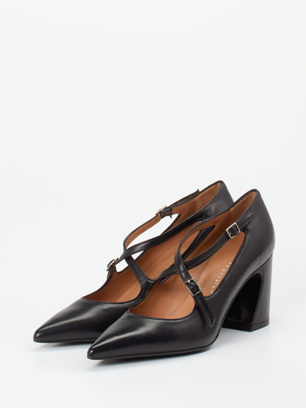 Andrea Puccini – Mary Jane Pumps aus Lammleder schwarz