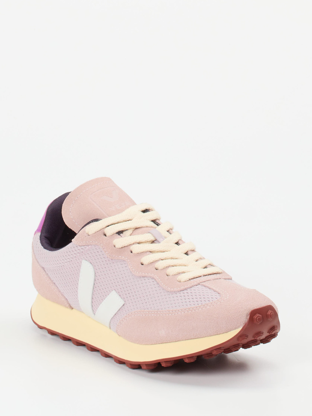 VEJA – Sneaker aus Mesh und Veloursleder Rosé