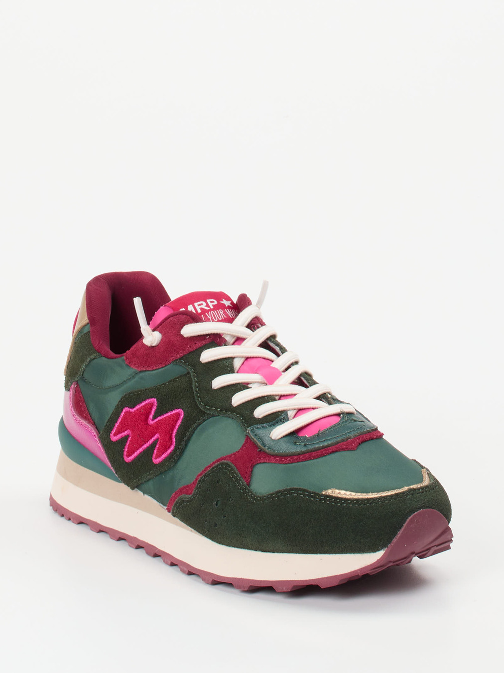 MRP – Retro-Sneaker aus Veloursleder in Grün