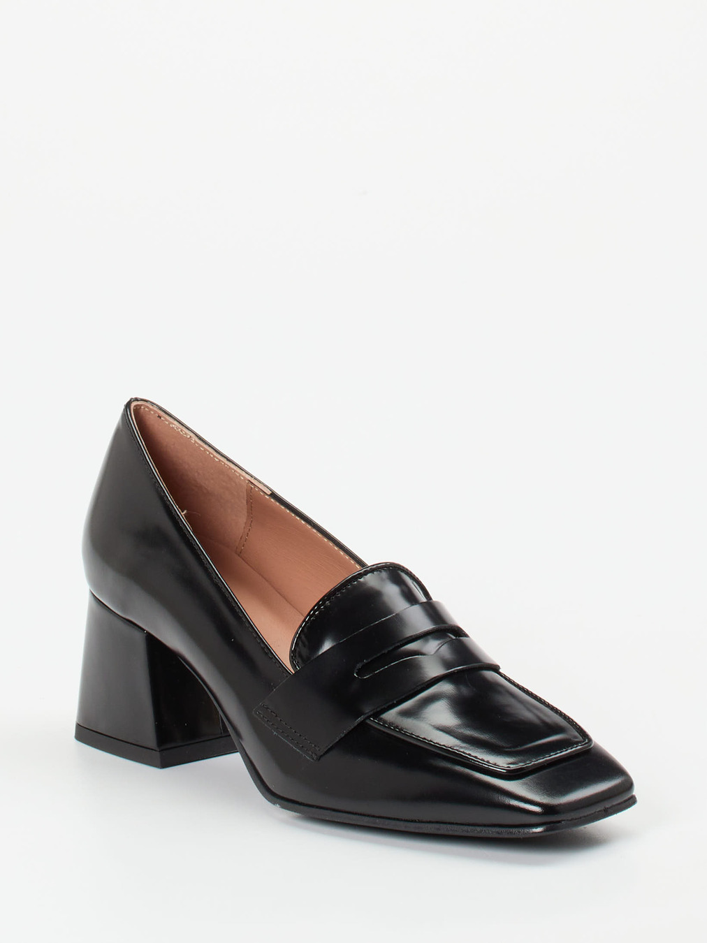 Konstantin Starke – Loafer-Pumps aus Hochglanzleder Schwarz