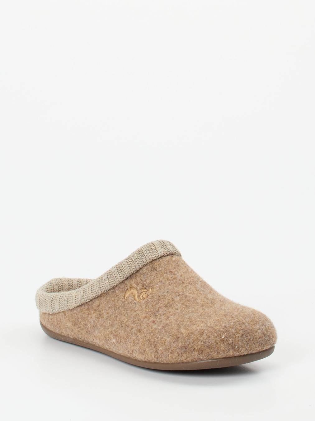 Thies – Filzpantoffeln aus Wollfilz in Beige