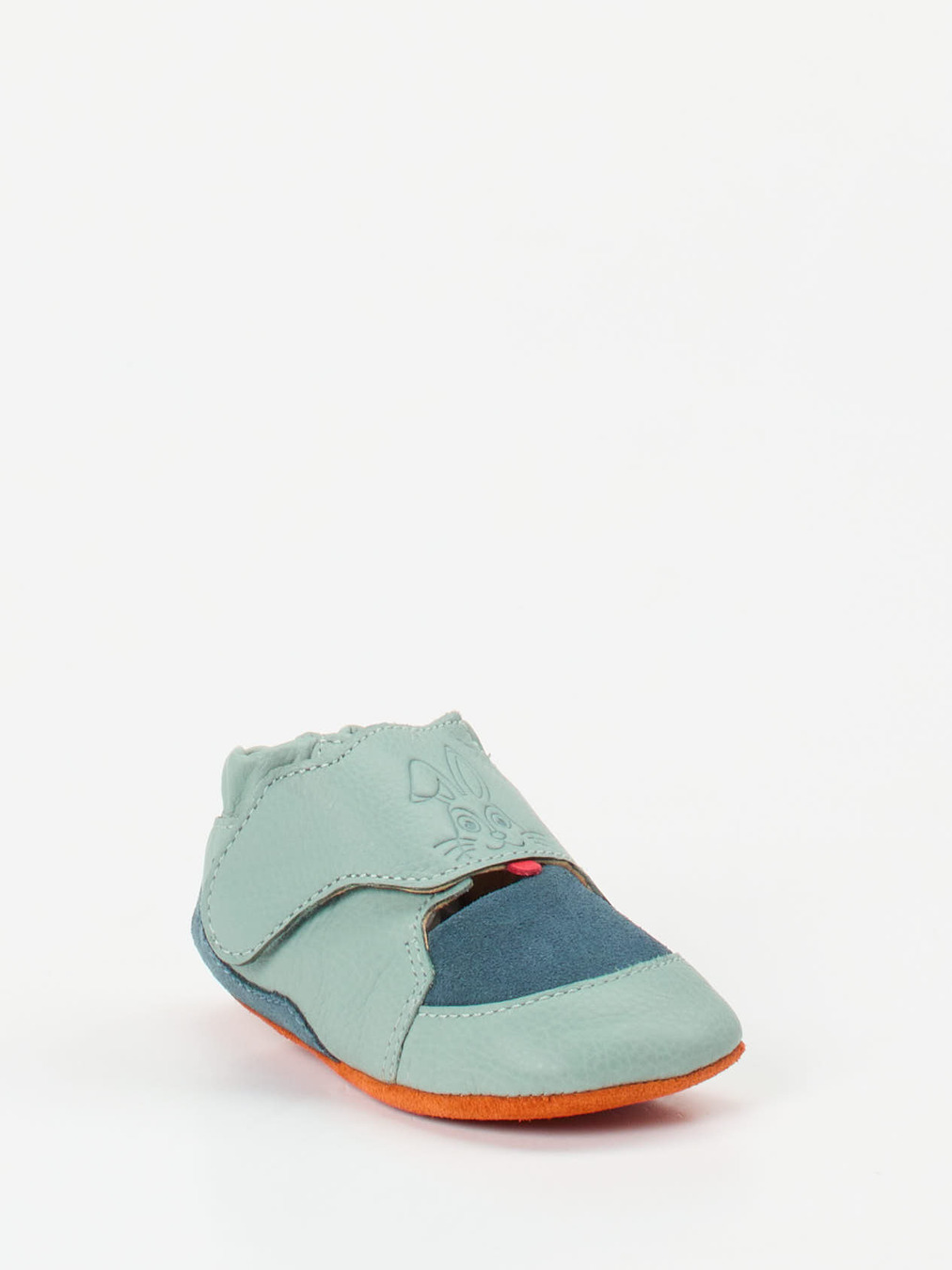 Affenzahn – Krabbelschuhe aus Kalbleder salbeigrün