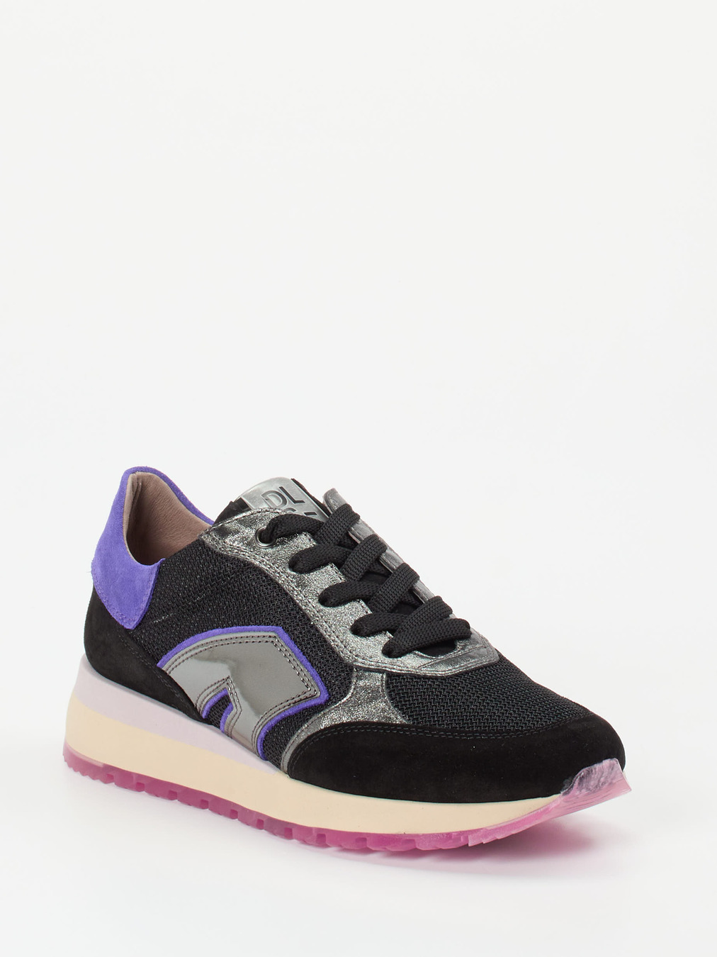 DL Sport – Sneaker aus Veloursleder in Schwarz