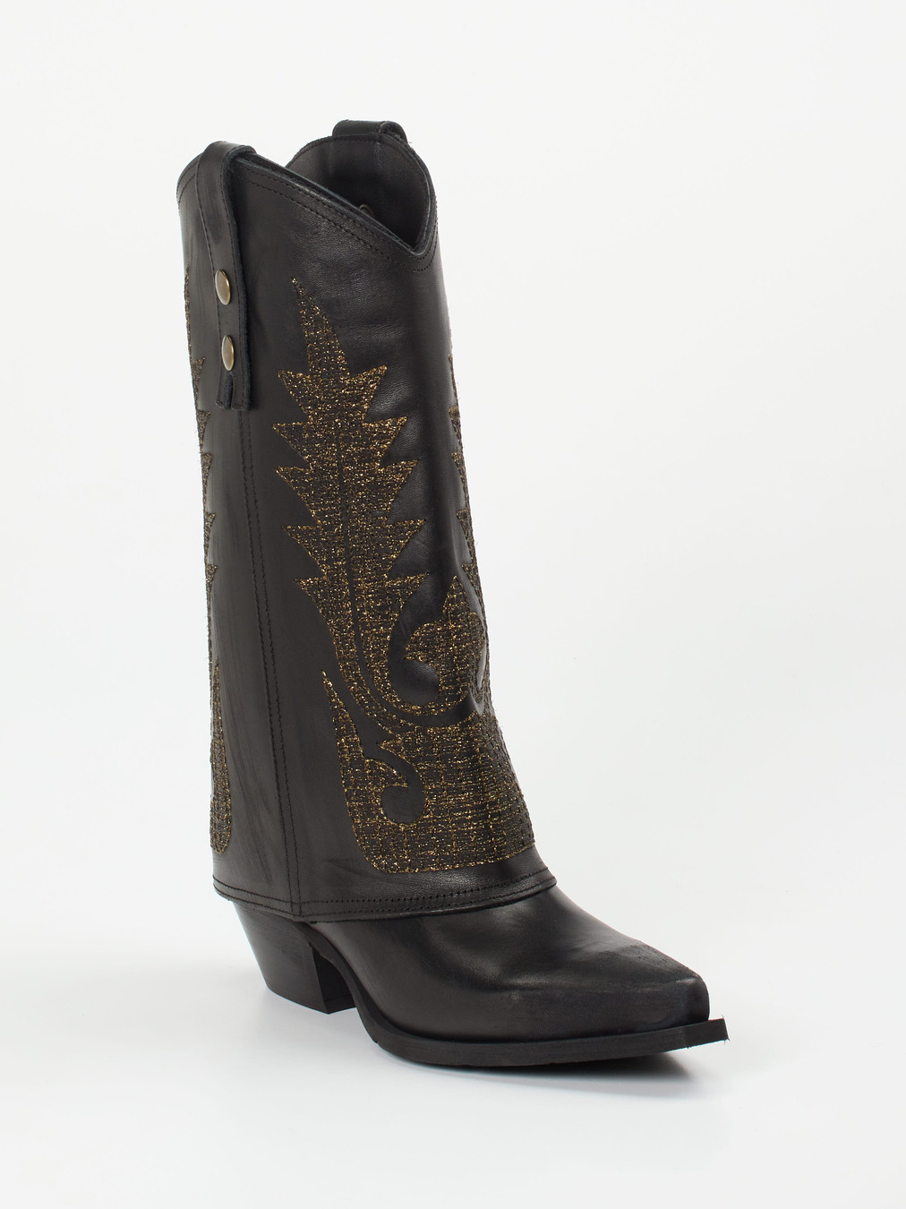 Konstantin Starke – Western Boots aus Kalbleder schwarz