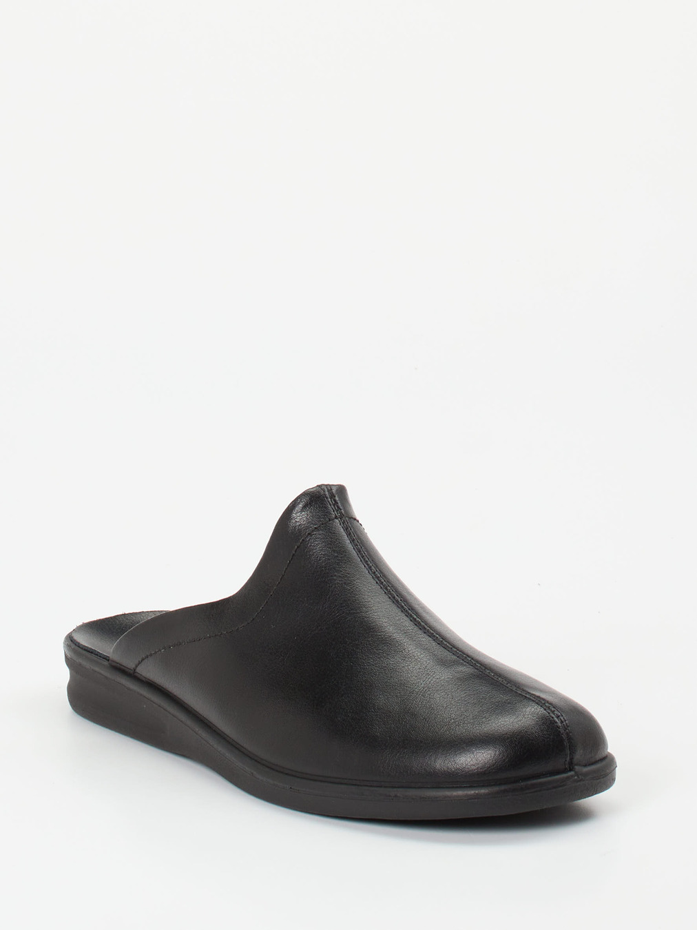 Josef Seibel Relax – Leder-Pantolette aus Kalbleder schwarz