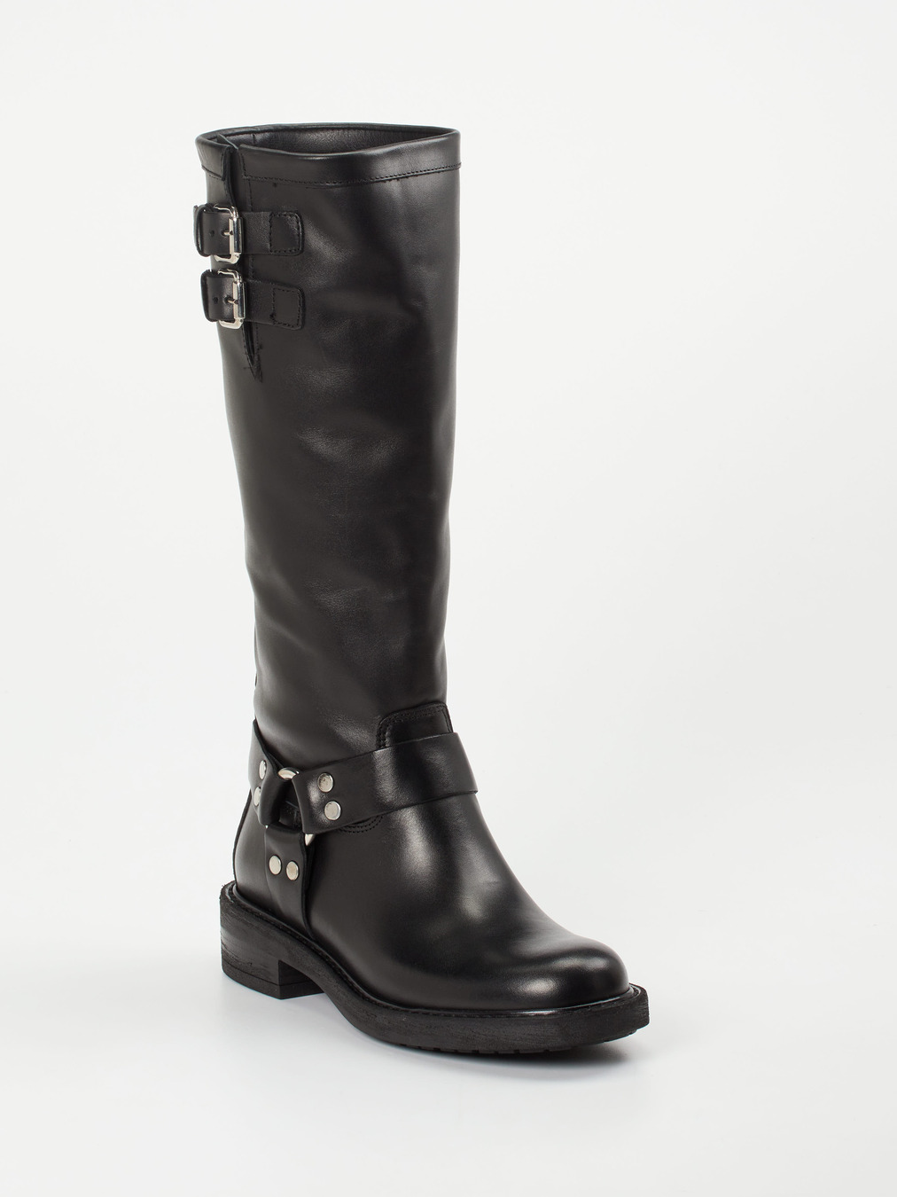 Konstantin Starke – Biker Boots aus Kalbleder schwarz