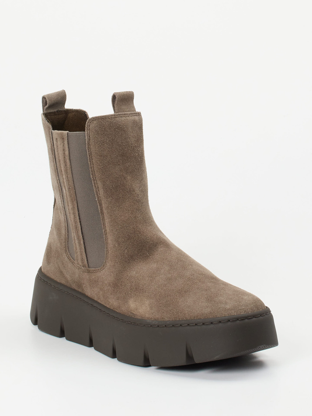 Gabor – Chelsea-Stiefelette aus Veloursleder taupe