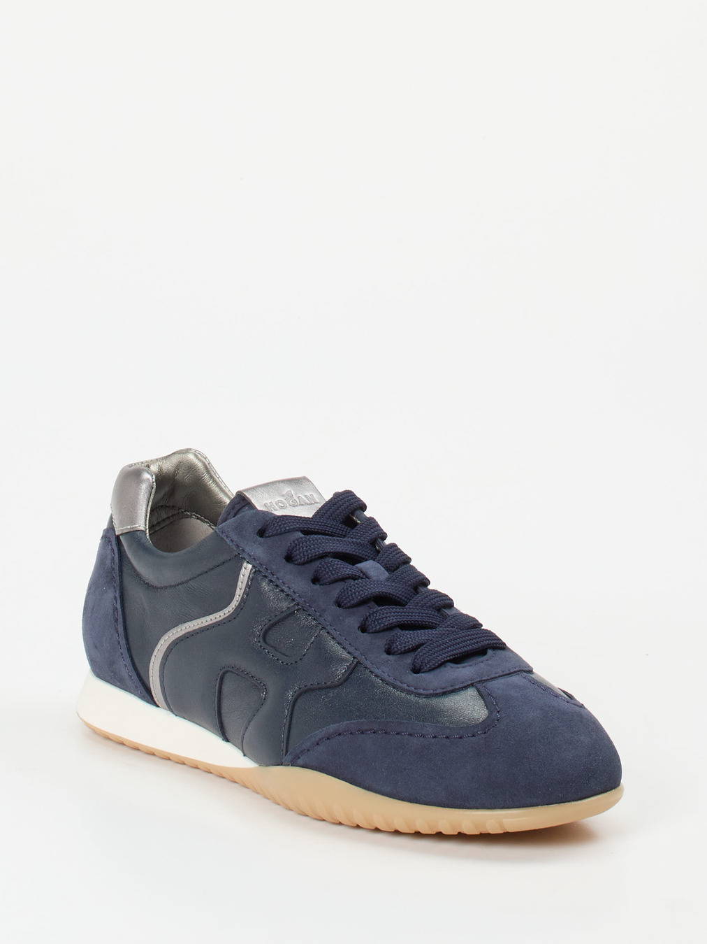 Hogan – Sneaker aus Velours- und Glattleder Dunkelblau