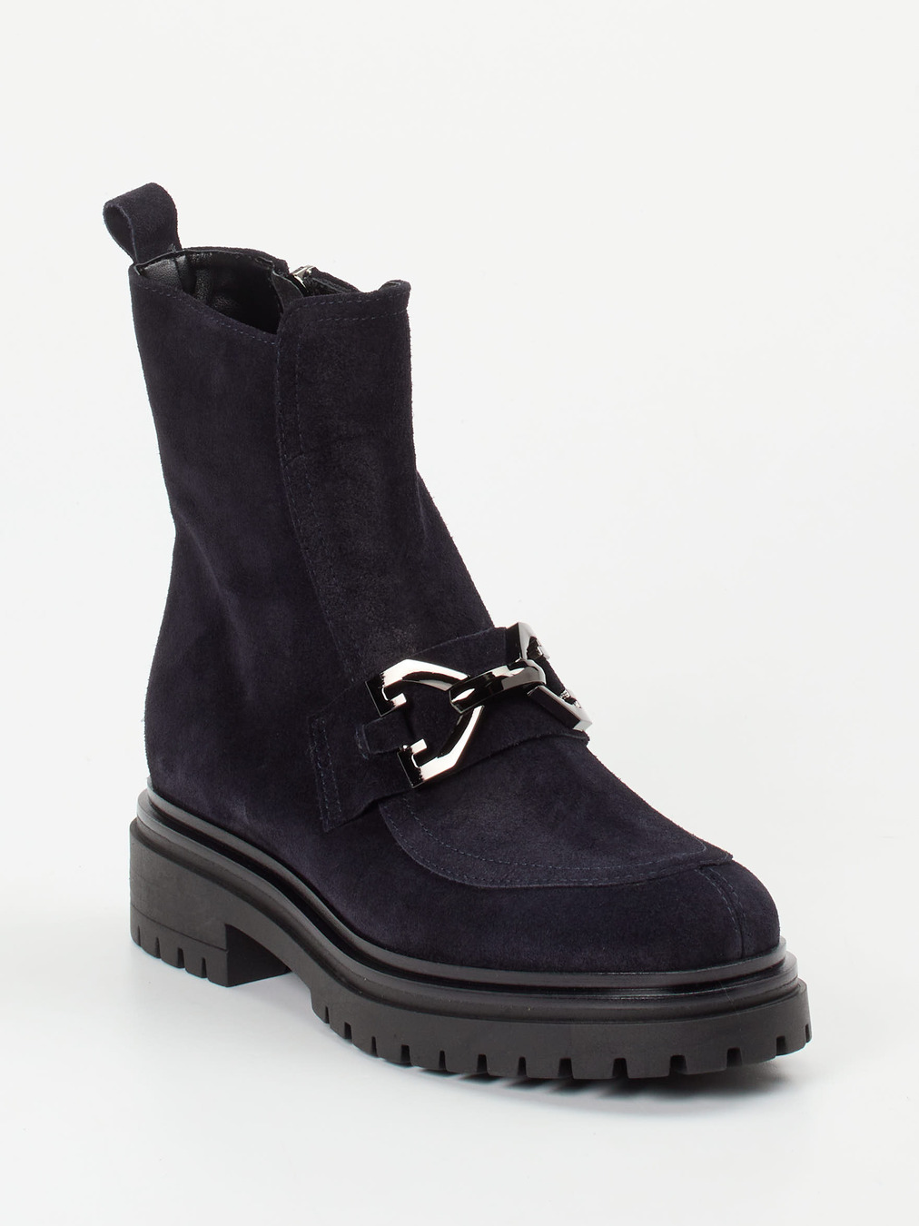 Andrea Puccini – Stiefelette aus Veloursleder Blau