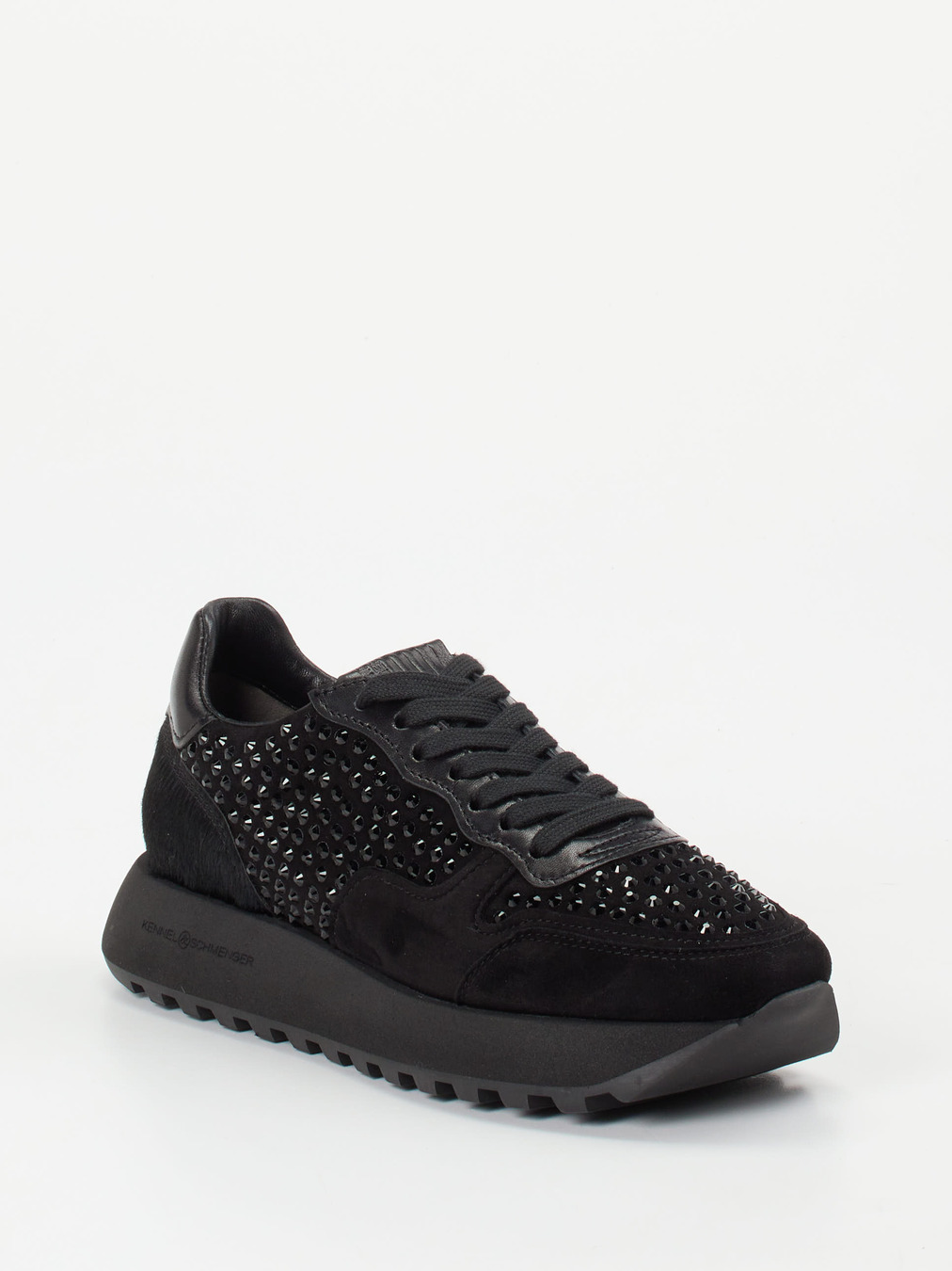 Kennel & Schmenger – Fashion-Sneaker aus Veloursleder schwarz