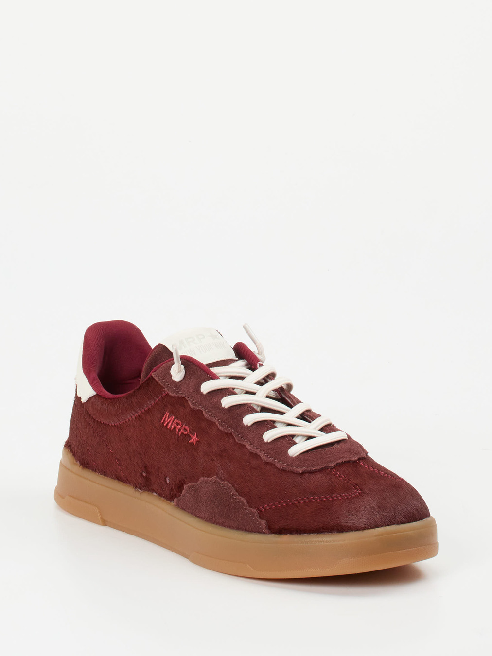 MRP – Sneaker aus Lammleder in Bordeauxrot