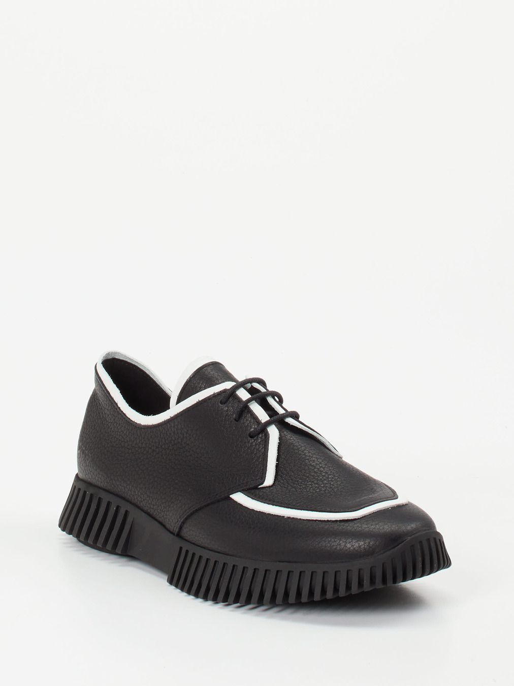 Arche – Schnürschuhe aus Kalbleder Schwarz-Weiß