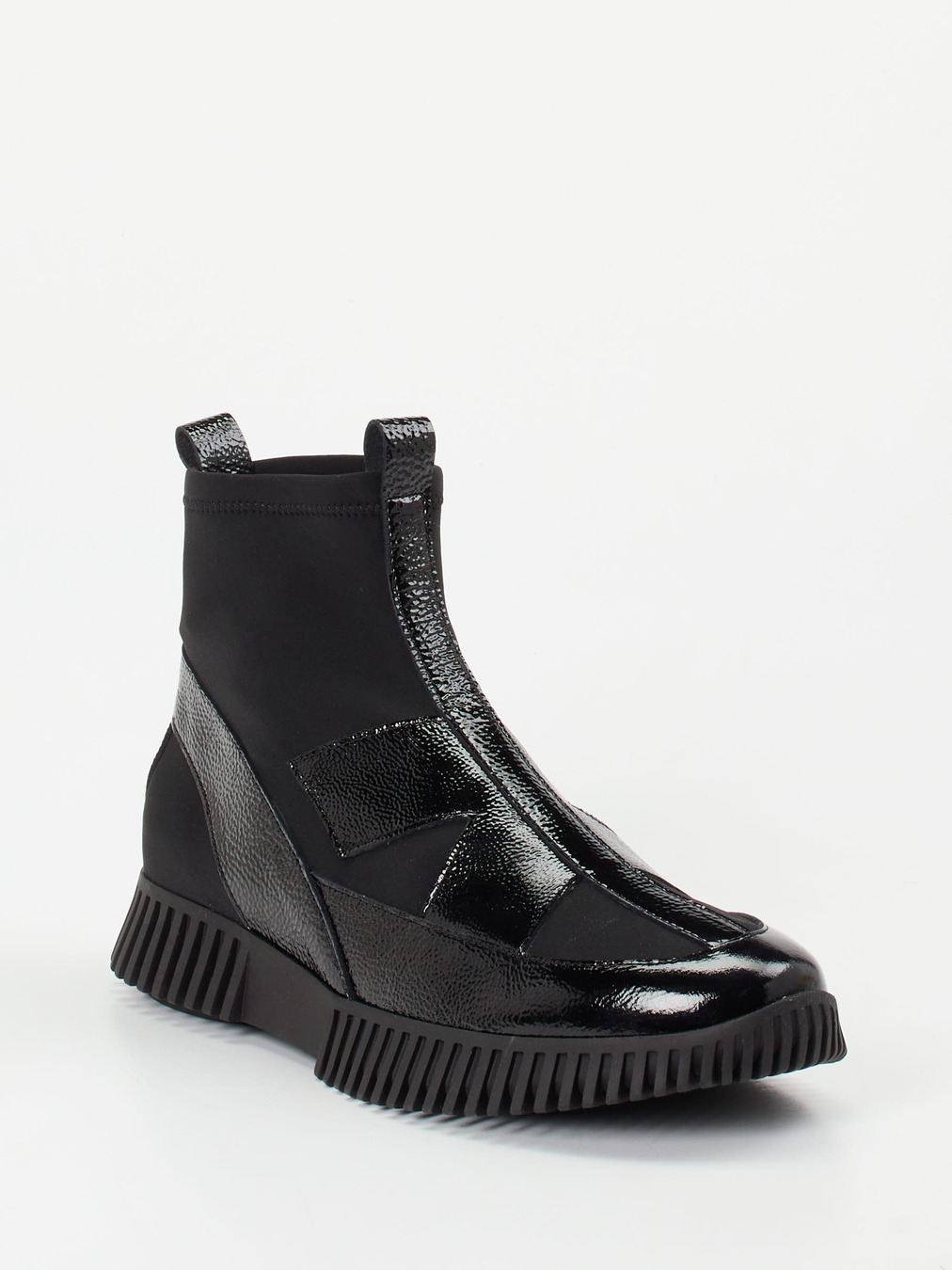 Arche – Stiefeletten aus Lackleder Schwarz