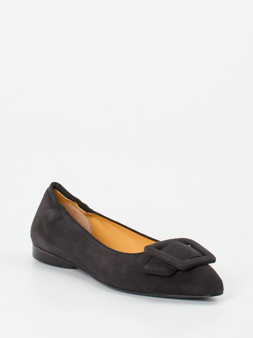Truman's – Spitzballerinas aus Veloursleder Grau