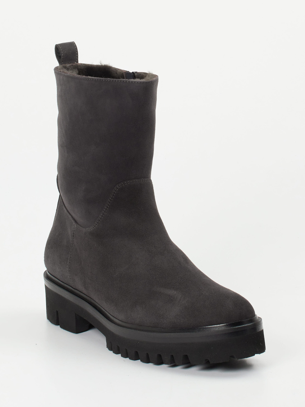 Truman's – Stiefeletten aus Veloursleder in Grau