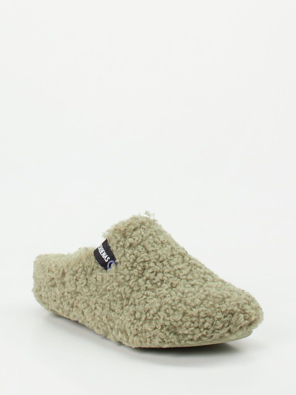 Verbenas – Pantoffeln aus Textil in Salbeigrün