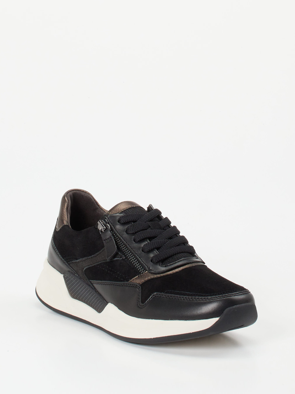 Gabor Comfort – Sneaker aus Velourleder in Schwarz