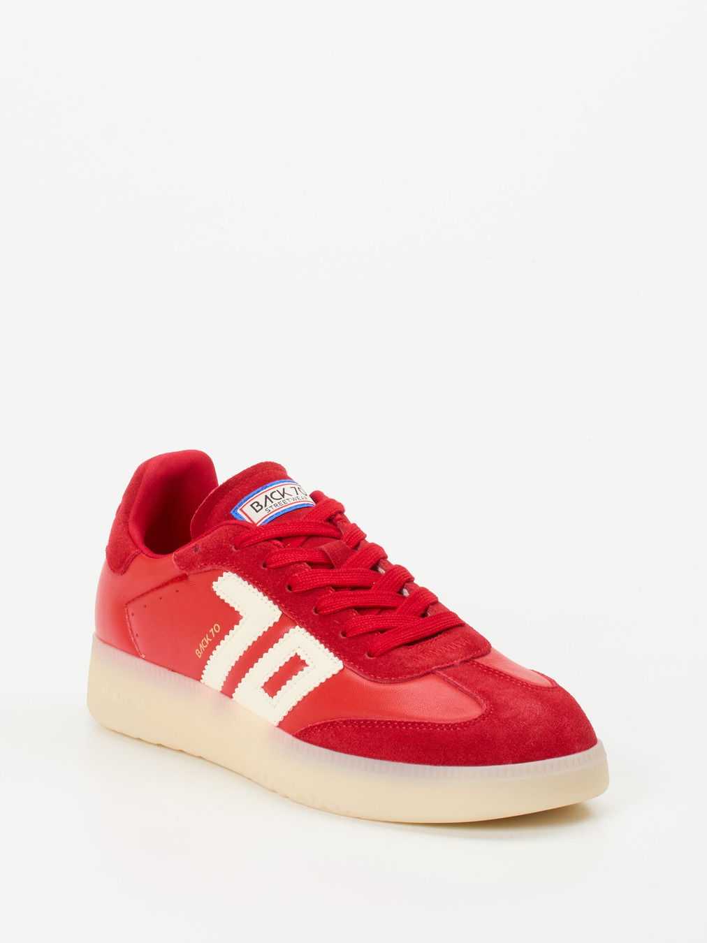Back 70 – Retro-Sneaker aus Velour/Leder rot