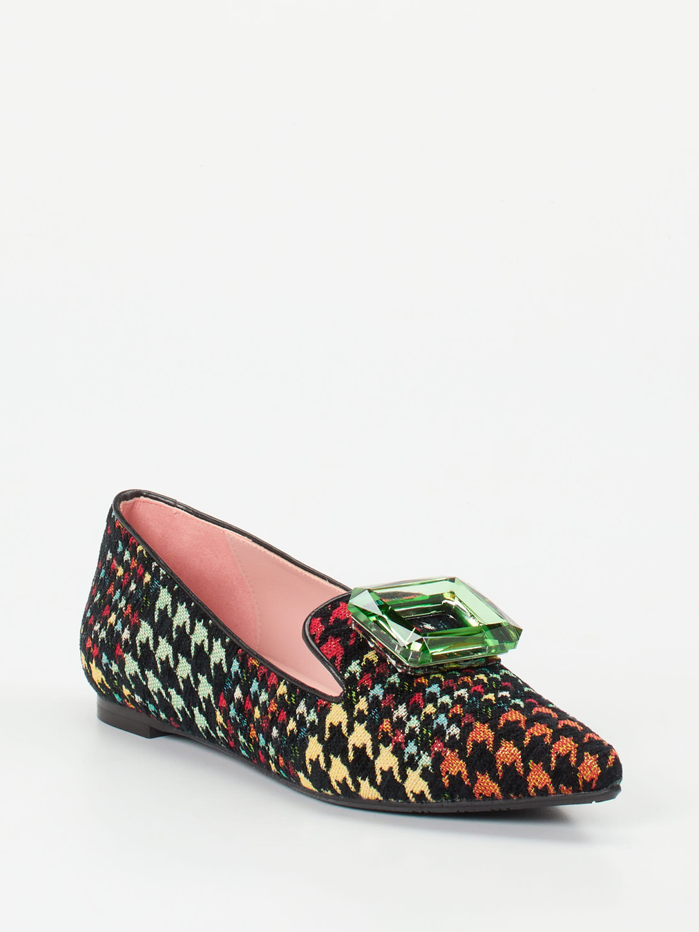 RAS – Loafer aus Textil mit Hahnentrittmuster