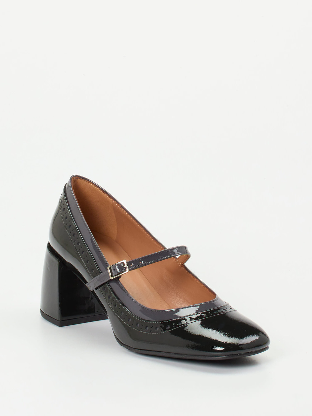 Andrea Puccini – Mary Jane Pumps aus Lackleder Schwarz