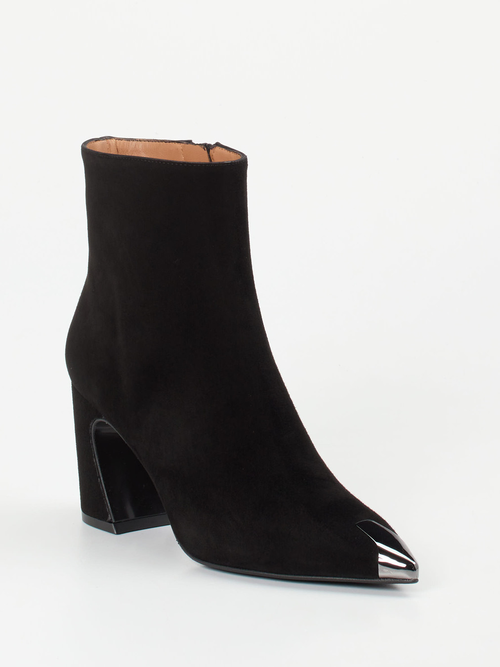 Konstantin Starke – Ankle Boots aus Veloursleder Schwarz