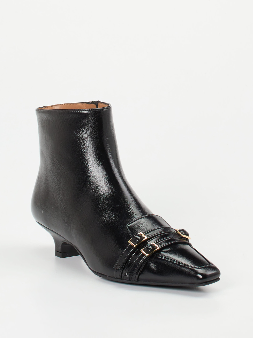 Konstantin Starke – Stiefelette aus Lackleder schwarz