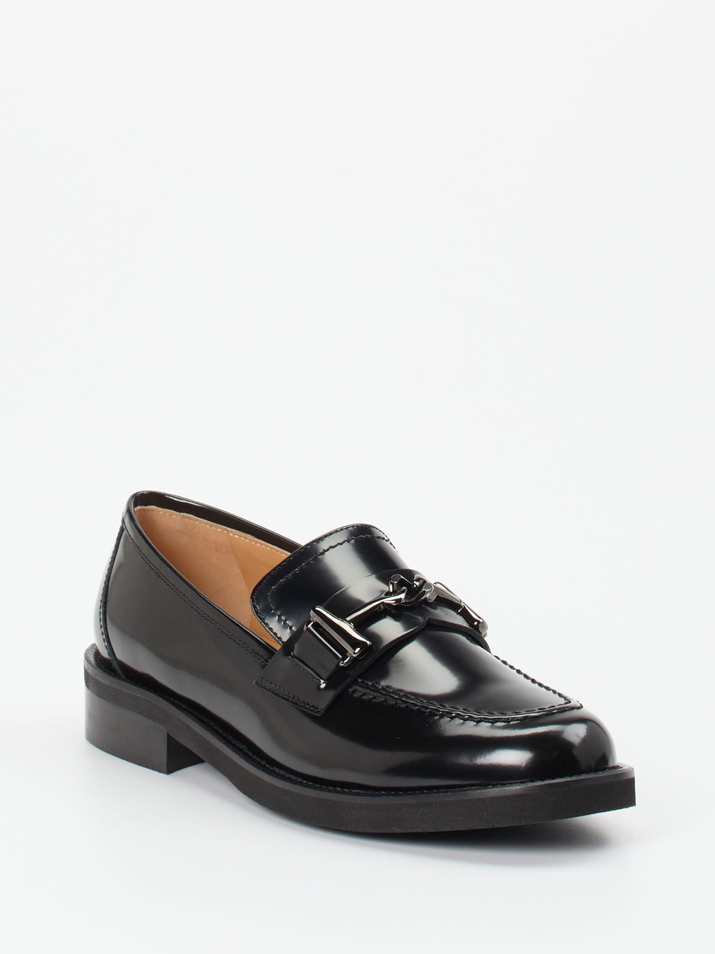 Mannori – Loafer aus Hochglanzleder in Schwarz