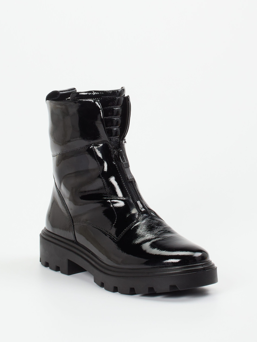 Ara – Stiefeletten aus Lackleder schwarz glänzend