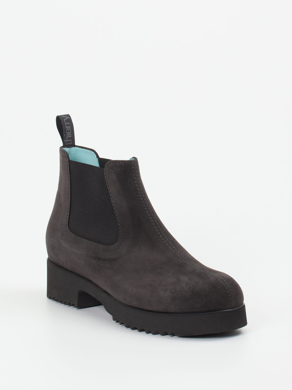 Thierry Rabotin – Chelsea Boots aus Veloursleder anthrazit