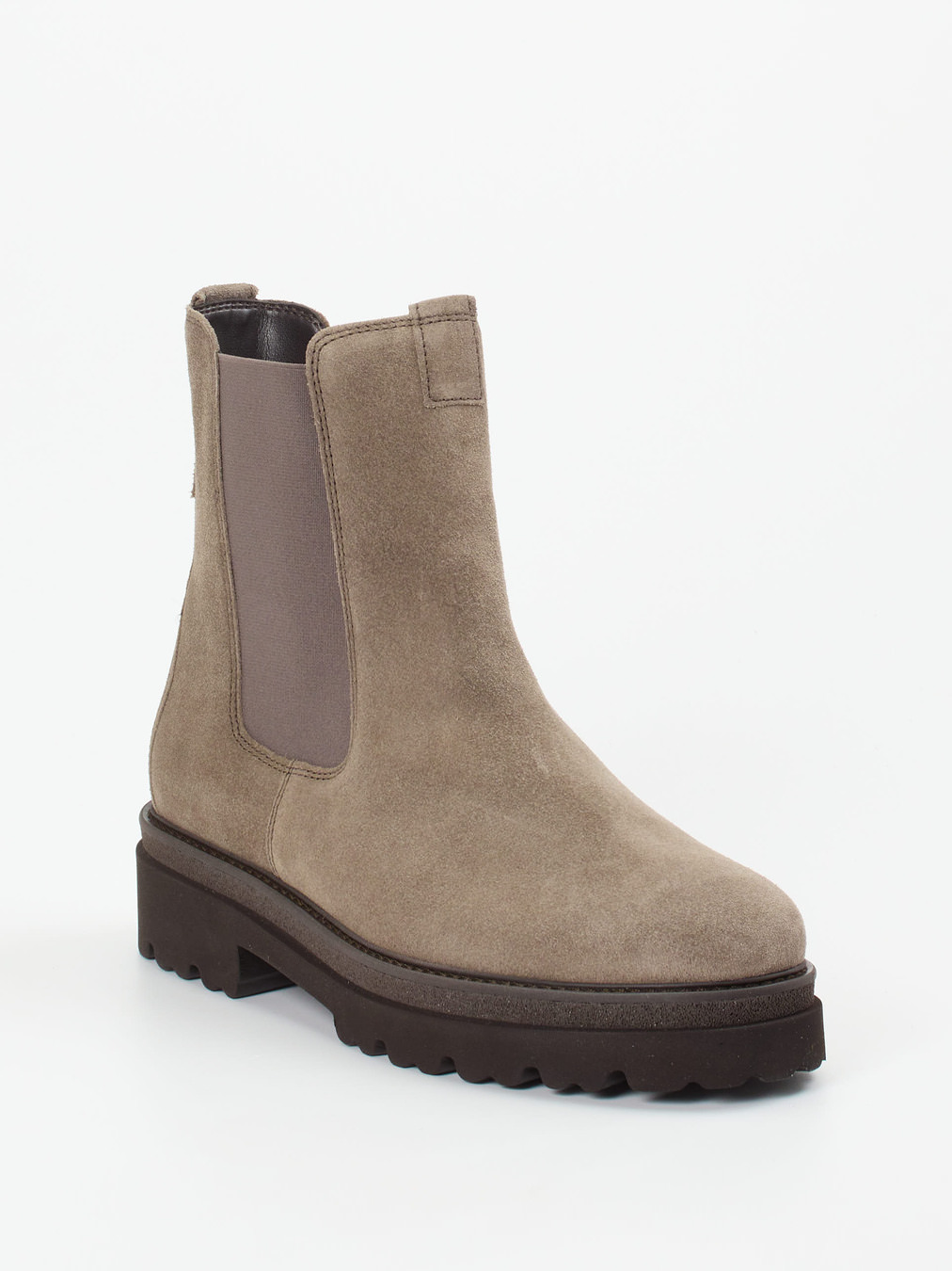 Gabor – Chelsea-Stiefelette aus Veloursleder taupe