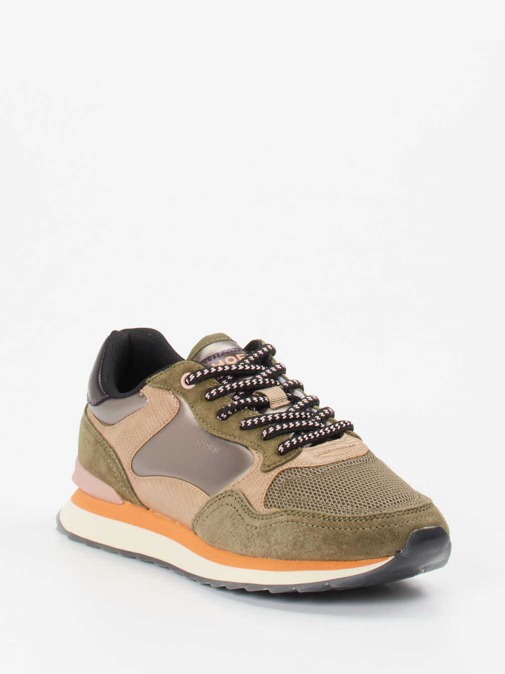 THE HOFF BRAND – Sneaker aus Veloursleder und Mesh Olivgrün