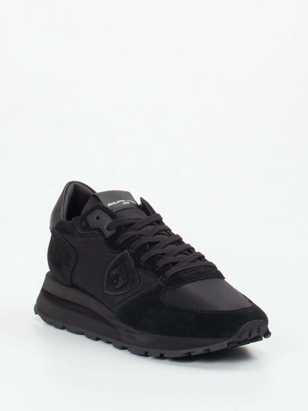 Philippe Model – Sneaker aus Veloursleder schwarz