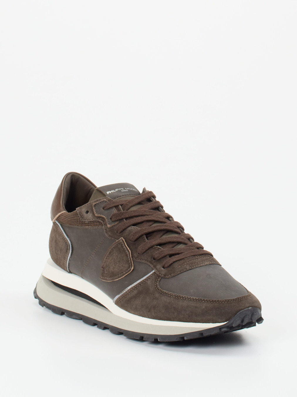 Philippe Model – Retro-Sneaker aus Veloursleder braun