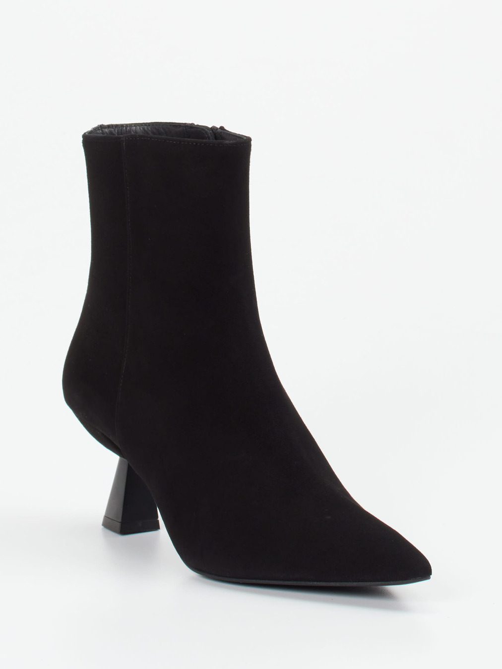 Konstantin Starke – Ankle Boots aus Veloursleder schwarz